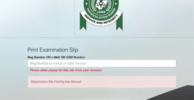 How to Reprint JAMB Exam Slip 2026/2027: Date, Deadline, Portal Guide