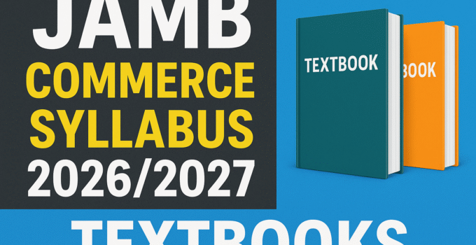 JAMB Commerce Syllabus 2026/2027 & Textbooks